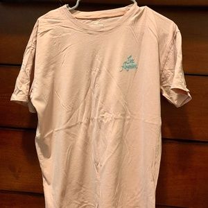 oversized light pink t-shirt with teal lettering!